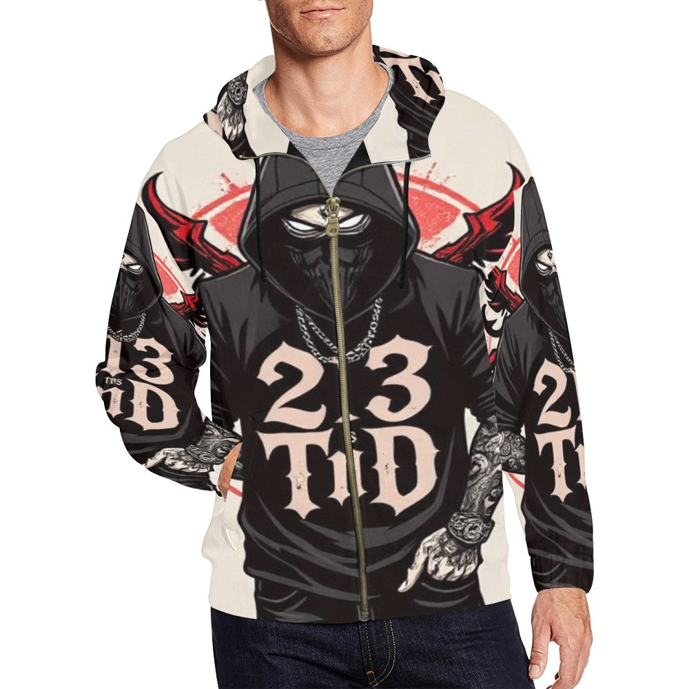 Full Zip Hoodie LA Streetwear 213 by TnD Designs