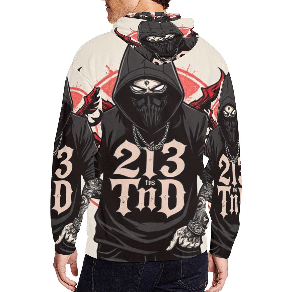 Full Zip Hoodie LA Streetwear 213 by TnD Designs