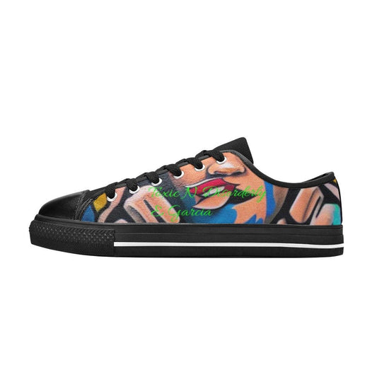 Canvas Men's Shoes Custom Print Designs Graffiti LA Street Art-Toxic N Disorderly LA Graffiti Art Wear