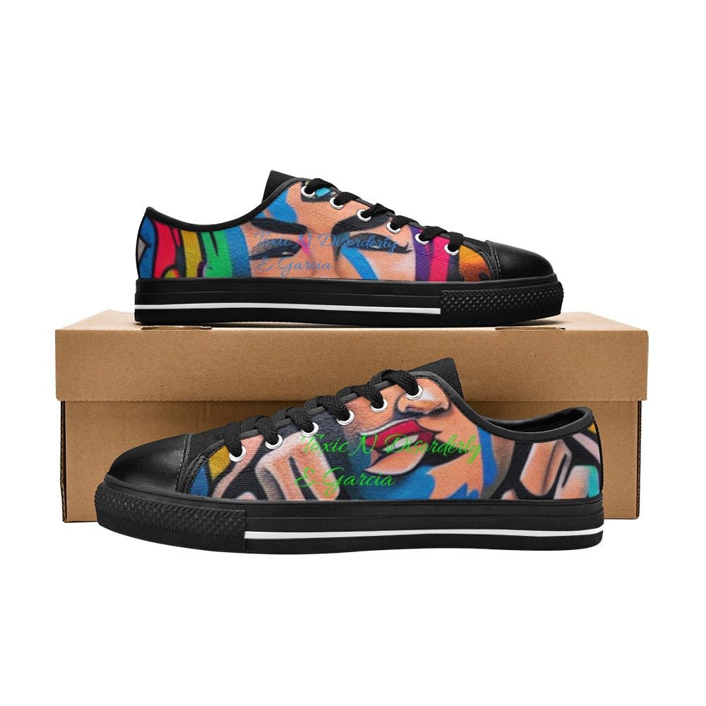 Canvas Men's Shoes Custom Print Designs Graffiti LA Street Art-Toxic N Disorderly LA Graffiti Art Wear