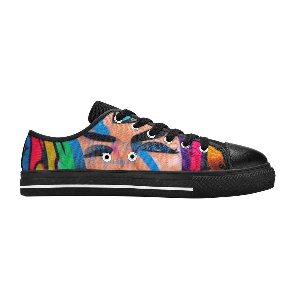 Canvas Men's Shoes Custom Print Designs Graffiti LA Street Art-Toxic N Disorderly LA Graffiti Art Wear