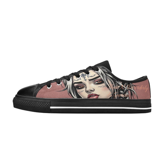 Canvas Men's Shoes  Mi Vida Loca LA Street Art Designs by Toxic N Disorderly-Toxic N Disorderly LA Graffiti Art Wear