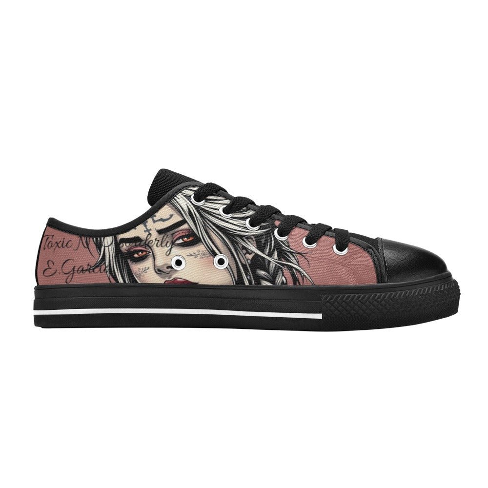 Canvas Men's Shoes  Mi Vida Loca LA Street Art Designs by Toxic N Disorderly-Toxic N Disorderly LA Graffiti Art Wear