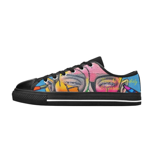Canvas Men's Shoes  Urban Street Art Obscure Designs Multi-Colors by Toxic N Disorderly-Toxic N Disorderly LA Graffiti Art Wear