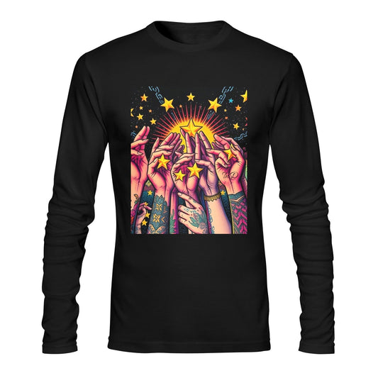 Custom Gildan Men's Long sleeve T-shirt Urban Art with Friends Designs by TnD-Toxic N Disorderly LA Graffiti Art Wear