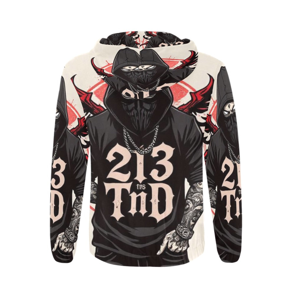 Full Zip Hoodie LA Streetwear 213 by TnD Designs