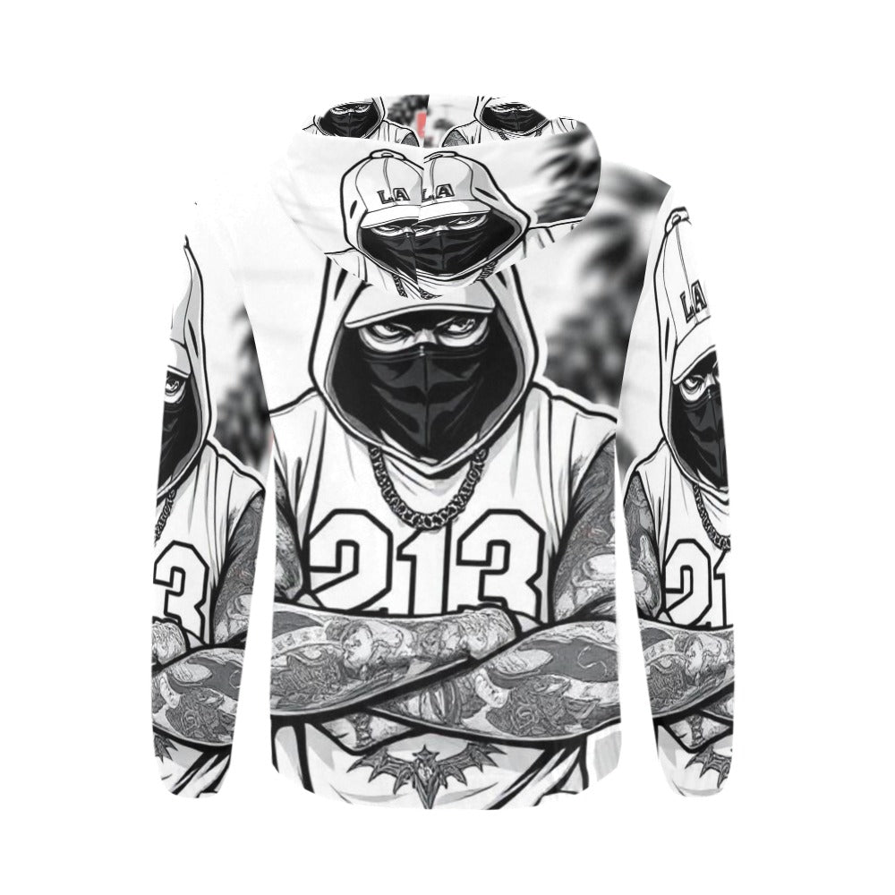 Full Zip Hoodie LA Streetwear 213 by TnD Designs